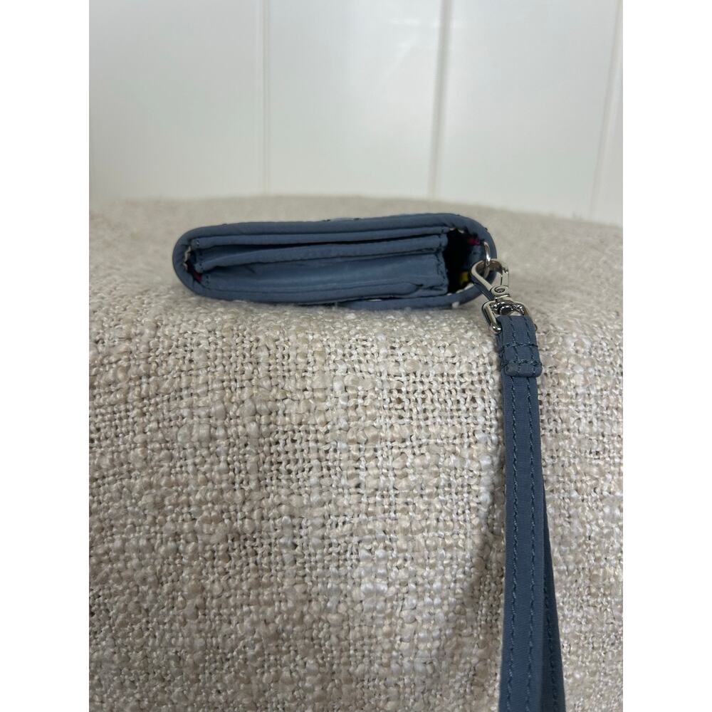 Vera Bradley Your Turn Blue Gray Wristlet/Clutch Wallet - Picture 6 of 6